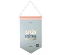 Mr. Wonderful - Calendario de Pared 2025-2025 éxitos a la vista - Calendario con Listón de Madera y Cordón - Incluye 6 Hojas de Pegatinas