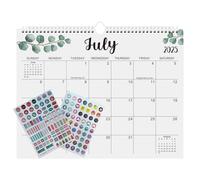 Calendario de pared 2025-2026 - Calendario mensual hangovole, suministros de planificación de programas decorativos | Planificador de pared de dos meses para sala de estar por sala de estar