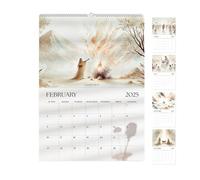 Calendario de pared 2025-2026 - Historias bíblicas, planificador mensual, calendario de papel colgante | Ideal para el hogar, aula, oficina, dormitorio, habitación familiar, crecimiento espiritual