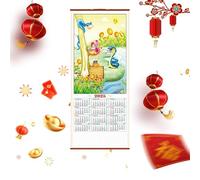 Calendario de pared 2025 Año de la Serpiente,Calendario 2025 Año de la Serpiente | Calendario mensual de la suerte del año de la serpiente | Calendario de desplazamiento del Festival de Primavera