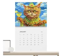 Calendario de pared 2025 | Bonito diseño de gato, calendario 20 mensual 2025 Reino, desde ahora - diciembre 2026 | 11 x 8,5 pulgadas, papel grueso, mes a vista, planificador de diseño de gato