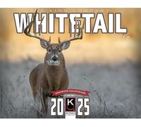 Calendario de pared 2025 con diseño de ciervo de cola blanca de monstruo de 16 meses, tamaño XL, 14 x 22 pulgadas, el mejor calendario de estante grande de The King Company-Monster Calendars