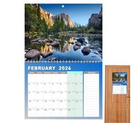 Calendario de pared 2025 Monthly, Weekly Planner Design, 28,5 x 21,5 cm/11,22 x 8,46 Inches Hangable Format, Spacious Layout, Family or Office Use Large Format Calendar Paper