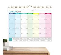 Calendario de pared 2026-2027, 18-mes Weekly Daily With Holidays | Jan 2026 To June 2027 Desk Wall Calendar | For Schedule Planning Home Office School Classroom Family Christmas