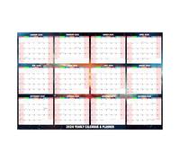 Calendario de pared 2026-61 X 86 Cm Borrable en a doble cara Planificador - Agenda mensual - Para hábitos Lectura Estudios Escolares Tareas Hogar Ejercicios Vacaciones Vacaciones Viajes