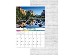 Calendario de pared 2026 - Agenda mensual con fotos de paisajes de temporada | Organizador de oficina, hogar y escuela | Calendario anual para colgar | Fotografía del cambio de estaciones