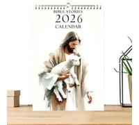 Calendario de pared 2026 - Calendario anual para colgar, números legibles en negrita, encuadernación de alambre resistente | Práctica pantalla para la gestión del estilo moderno y para