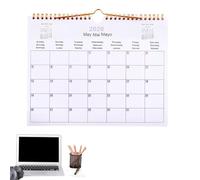 Calendario de pared 2026 | Calendario espiral multilingüe de 12 meses para pared | Organizador decorativo moderno para dormitorio dormitorio dormitorio apartamento escuela oficina salón - aula familia