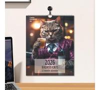 Calendario de pared 2026 | Calendario mensual 2026 - Agenda Planner Tracker Progressi per Objetivos Compromisos Lista de tareas | para casa, escuela, oficina, dormitorio