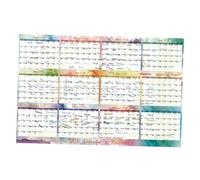 Calendario de pared 2026 con vista anual completa, planificador anual de doble cara borrable para programación y organización de planes, tablero de horario de aula