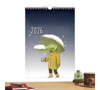 Calendario De Pared 2026,Cuaderno De Planificación Espiral Con Divertido Cocodrilo,Calendario Planificador Mensual | Para Salud Mental Lectura Estudio Limpieza En Casa Ejercicio Vacaciones Fiesta