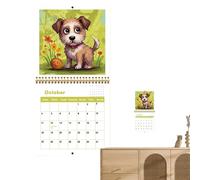 Calendario de pared 2026, divertido papel grueso mensual, perro de pared 2026 calendario planificador, para casa, oficina, escuela, aula familia, Navidad, Año nuevo planeamiento