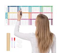 Calendario de pared 2026 Dry Erase - Large XL Reversible Yearly Calendar, Wet & Dry Erase Laminated Planner, Giant Reusable Wall Planner for Home Office Classroom