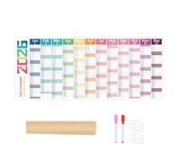 Calendario de pared 2026 - Fácil organización y planificación | Gran planificador familiar | Para el hogar, la oficina y el aula, papel grueso sostenible, 12 meses, resumen anual