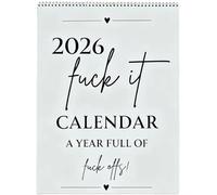 Calendario de pared 2026 Fuck It 2026, planificador de un año de libertad desenfrenada, calendario de 12 meses con frases divertidas y atrevidas, regalo perfecto para mujeres y hombres