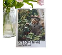 Calendario de pared 2026, Funny Kitten Monthly Planner, 11,02 x 8,46 pulgadas, Adorable Art Prints, Spacious Date Blocks, Illustrated Organizer for Home Office School Family Scheduling