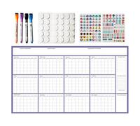 Calendario de pared 2026 grande, planificador anual y mensual con cuadrícula amplia | Calendario planificador anual grande 2026, para casa, oficina, escuela, aula, familia, programa de cita, agenda Va