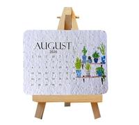 Calendario de pared 2026 integrado de uso de flores silvestres, papel degradable sostenible con guía de jardinería para entusiastas de la naturaleza, calendario de plantación degradable
