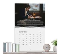Calendario de pared 2026,Organizador de coleccionistas históricos patrióticos | Calendario anual de enero a diciembre,Para familias, niños, maestros, escuelas, aulas, oficinas, hogares