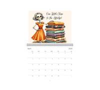 Calendario De Pared 2026 | Planificador De Agenda Con Esqueleto De Costura | Agenda De Planificación De 12 Meses,Para Trabajo Estudiante Profesor Oficina En Casa Aula Familia