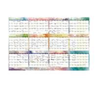 Calendario de pared 2026, planificador de borrado en , calendario anual grande de 12 meses para la organización, pared anual con acabado grabable, función de diseño por mes, para