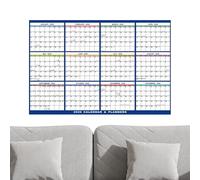 Calendario de pared 2026, planificador grande borrable, organizador mensual plegable para el hogar, aula, universidad, decoración de habitación para profesores, estudiantes, planificación familiar