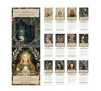 Calendario de pared 2026, planificador mensual de atención plena, horario diario con ilustraciones exquisitas, diseño mensual con fácil organización, herramienta de planificación, diseño elegante para