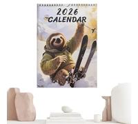 Calendario de pared 2026, planificador mensual de Navidad, calendario de pared anual de 12 meses, para fechas límites, vacaciones, notas, porche, aula, sala de estar, dormitorio, oficina, cumpleaños