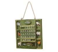 Calendario de pared 2026 Rastreador de cumpleaños de madera - Pantalla de planificación mensual, recordatorio retro montado en la pared Decoración del hogar | Organizador de programas familiares para