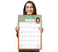 Calendario de pared 2026 Reino Unido, calendario 2026, planificador familiar A3, calendario 2026 de 18 meses, vista mensual, planificador de pared calendario 2026 de enero de 2026 a junio de 2027 para