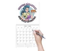 Calendario de pared - 2026 sarcástico retro colgante, organizador mensual atrevido y humorístico, gestor de tiempo decorativo de estilo vintage | Visualización de seguimiento del calendario diario po