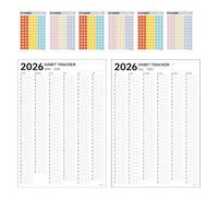 Calendario de pared 2026: seguimiento de hábitos de autodisciplina, planificación de check-in en casa, diseño simple | Diario de motivación diaria para la productividad para mujeres y niños