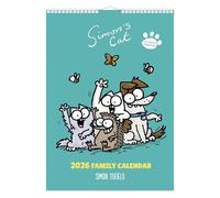 Calendario de pared 2026 Simon's Cat A3 con planificador familiar