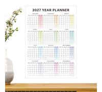 Calendario de Pared 2027 12 Meses Agenda Anual Amplia para Seguimiento de | Planificador Mensual de Pared Para Docente Oficina Hogar Trabajo Docentes Mamá Aula