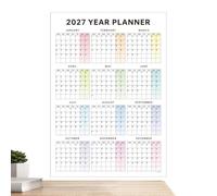 Calendario de Pared 2027 12 Meses Planificación anual grande y reescribible | Planificador Mensual de Pared Para Hogar Trabajo Profesores Mamá Aula Escolar Docente Oficina