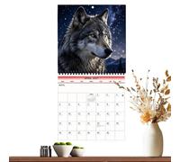 Calendario De Pared 2027 12 Meses Tema Lobo Planificador Familiar