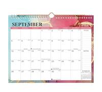 Calendario de pared 2027-2028, plan colgante resistente a la tinta de enero | Planificador de decoración de pared para estudio, escuela, tareas en casa, oficina, limpieza, ejercicio, vacaciones, fiesta