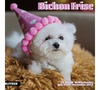 Calendario de pared 2027, calendario de pared Bichon Frise, abierto de 12 x 24 pulgadas, planificador familiar, organizador con imágenes de perro Bichon Frise, para amantes de los perros