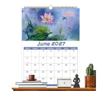 Calendario de Pared 2027 Colibrí Planificador De 12 Meses Con Aves Raras Y