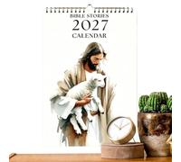 Calendario De Pared 2027 Historias Bíblicas Cristianas enero-diciembre 2027