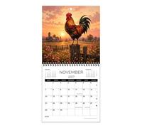 Calendario de pared 2027 Planificación mensual semanal en con una | Calendario de pared 2027 enero-diciembre para oficina casa escuela universidad granja apartamento maestro