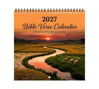Calendario de pared 2027, planificador de paisajes, planificador inspirador | Planificador de 12 meses para el hogar, estudio, sala de estar, escritorio, cocina, sala de juegos, dormitorio, fiesta