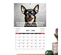 Calendario de pared - Agenda navideña | Agenda temática para perros de trabajo 2026 para planificación familiar en casa, escuela amigos