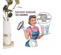 Calendario de pared | Agenda sarcástica - Organizador colgante 2026, decoración atemporal para el hogar, lugar de trabajo, dormitorio, todos