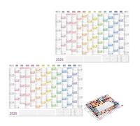 Calendario de pared anual 2026-12 meses para una fácil planificación y organización | 29.2 x 20.7 pulgadas | 2025. diciembre - 2027. enero | Calendario anual grande | Fácil de colgar | Año de un