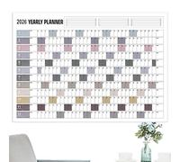 Calendario de Pared Anual 2026 - Calendario de 12 Meses con Pegatinas | Accesorios de Gestión de Tiempo para Organizar Tareas Citas y Metodologías de Planificación