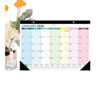 Calendario de pared - Calendario anual | Calendario de pared de 18 meses | Mesa duradera con diseño estético y divertido para la escuela, el hogar, el aula, la oficina, la cocina de trabajo en