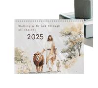 Calendario de pared | Calendario católico 2025 | Versículo bíblico motivacional, religioso, inspirador, planificador diario católico para estudiantes, familiares, amigos, oficina, hogar, escritorio de