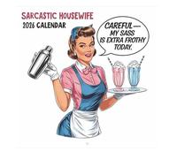 Calendario de pared - Calendario con humor diario, 2026 - Agenda colgante retro para decoración del hogar, oficina, dormitorio, sala de estar