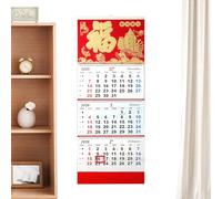 Calendario de pared - Calendario de mes por mes con 4 puertas colgante y decorativo | 2026 para colgar - Para oficina, escuela, aula, familia, dormitorio, dormitorio, vivienda, planificación Capod